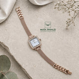Rose Gold Silver Watch