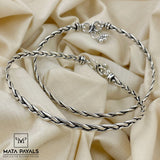 Twisted Oxidised Leg Kada