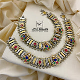 Dual Tone Kundan Anklet