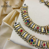 Dual Tone Kundan Anklet