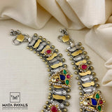Dual Tone Kundan Anklet