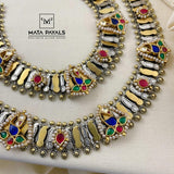 Dual Tone Kundan Anklet