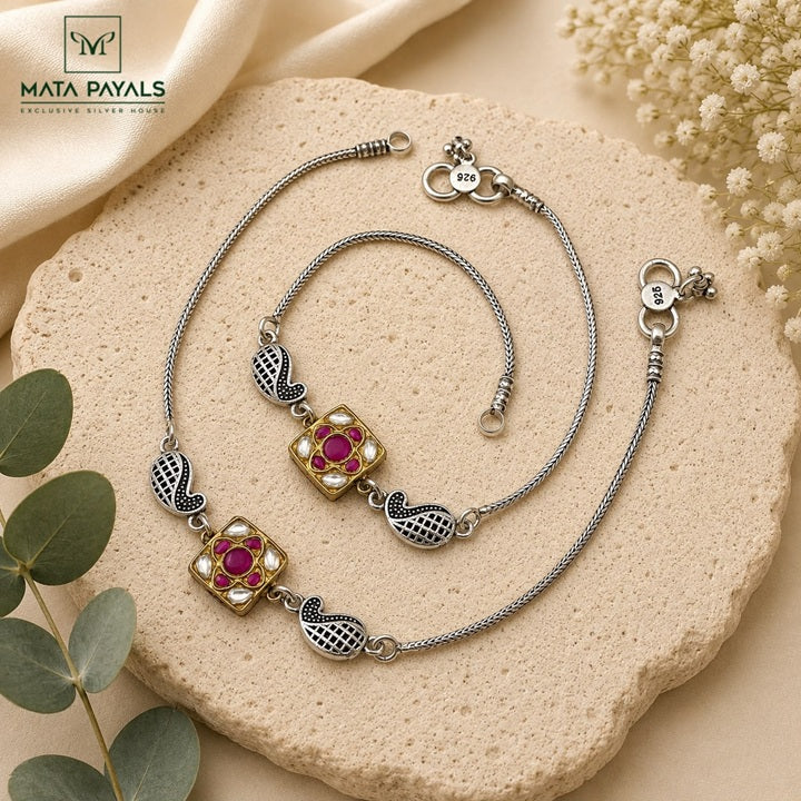 Creative Dual Tone Anklet