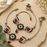 Rajwadi Kundan Anklet