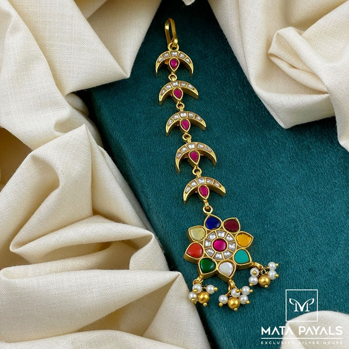 Colourful Kundan Mangtika