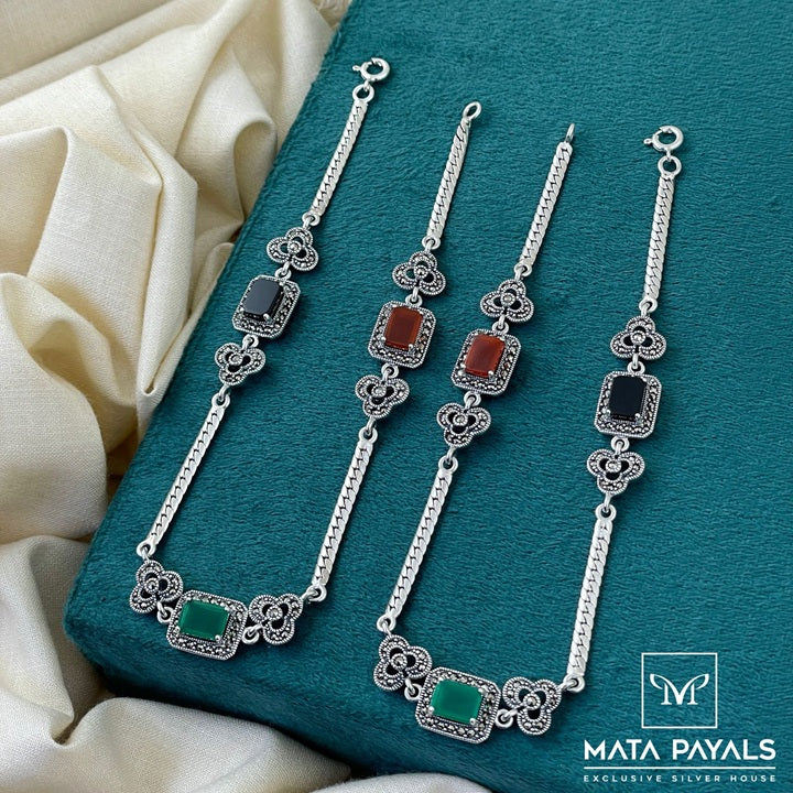 Colourful Marcasite Anklet