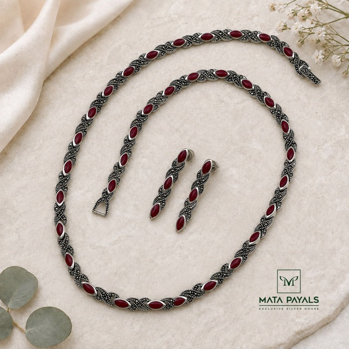 Colourful Marcasite Necklace