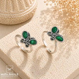 Green Butterfly Toe Ring