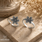 Floral Marcasite Toe Ring