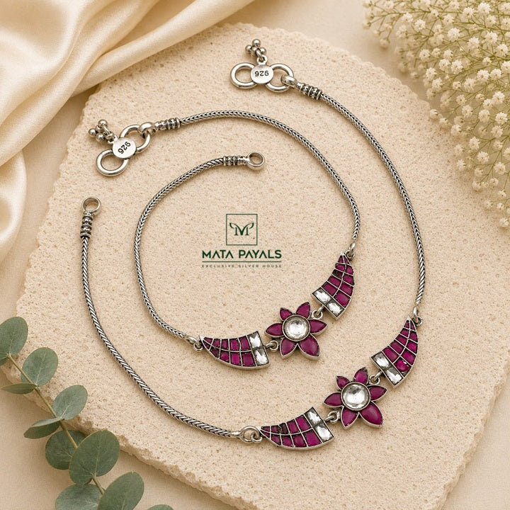 Mesmeric Kundan Anklet