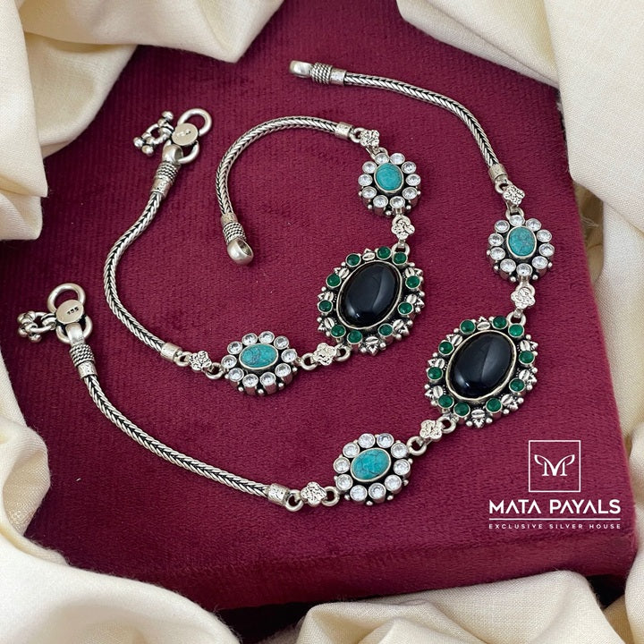 Impressive Oxidised Anklet