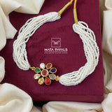 Gold Polish Navarathna Choker