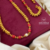 Gold Polish Coral Fancy Neckchain