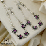 Pinkish Cut Stone Anklet
