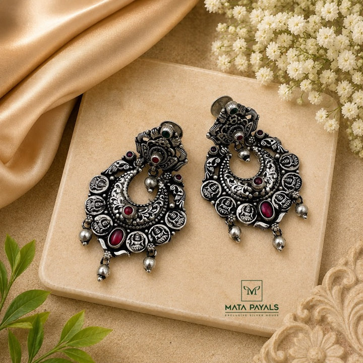 Oxidised Lakshmi Chandbali