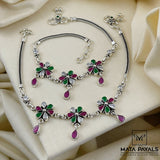 Oxidised Floral Anklet