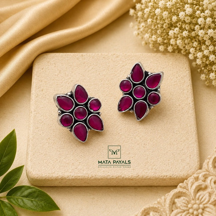 Kundan Pink Stud