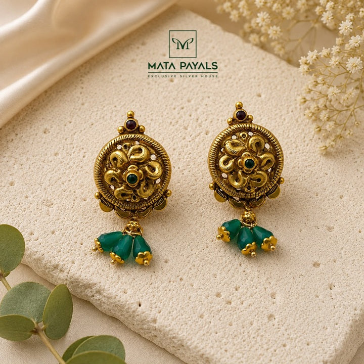 Mesmerizing Gold Plated Stud