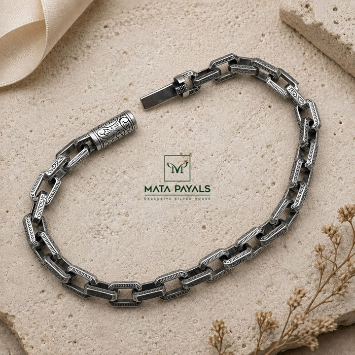 Oxidised Link Bracelet