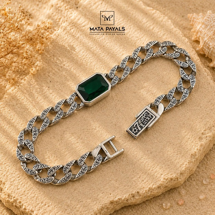 Graceful Silver Men's Bracelet