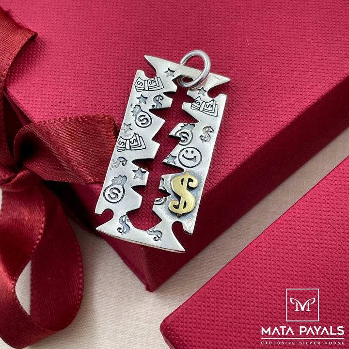 Dual Tone Smile Blade Pendant / Key Chain