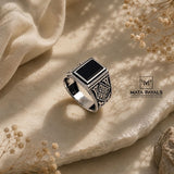 Black Onyx Finger Ring