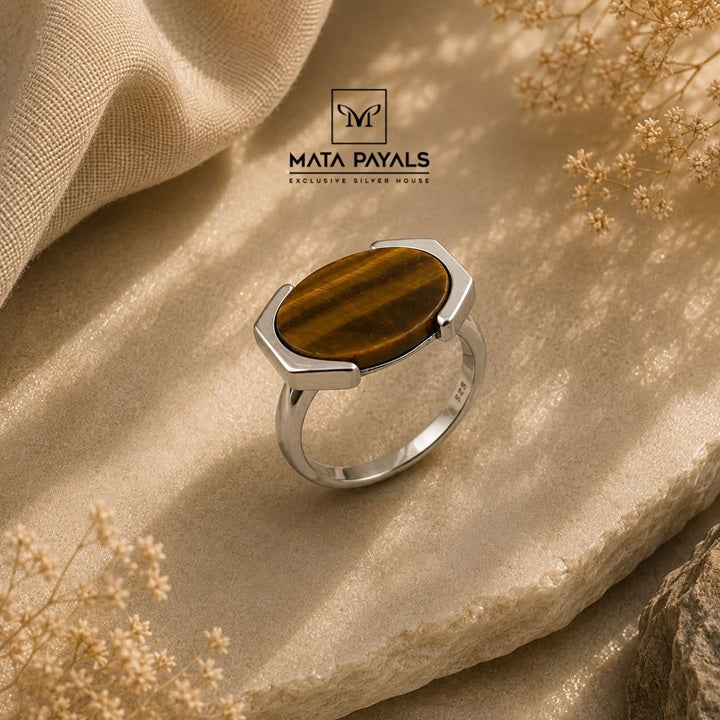 Tiger Eye Finger Ring