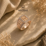 Rose Gold Zircon Finger Ring