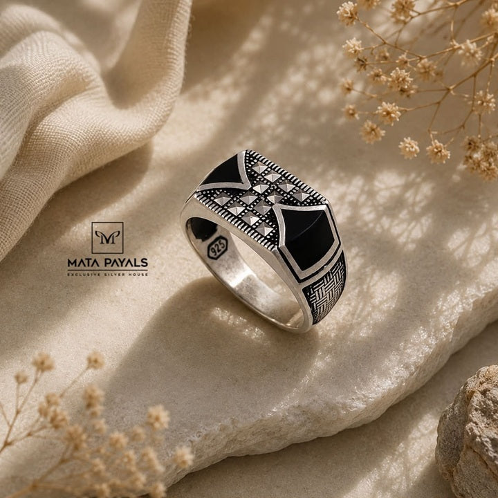 Classic Oxidised Men's Finger Ring