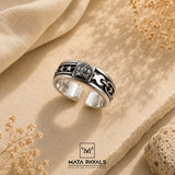 Star Oxidised Finger Ring