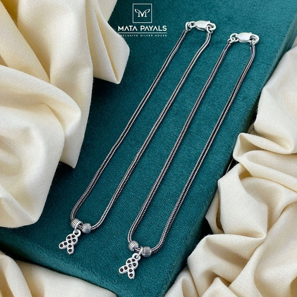Cute Oxidised Anklet