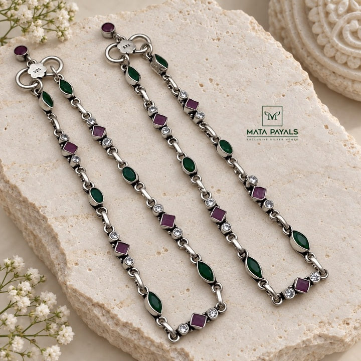 Unbelievable Cut Stone Anklet