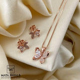 Cute Butterfly Pendant set