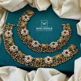 Exclusive Gold Polish Kundan Anklet