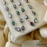 Fancy Cut Stone Anklet