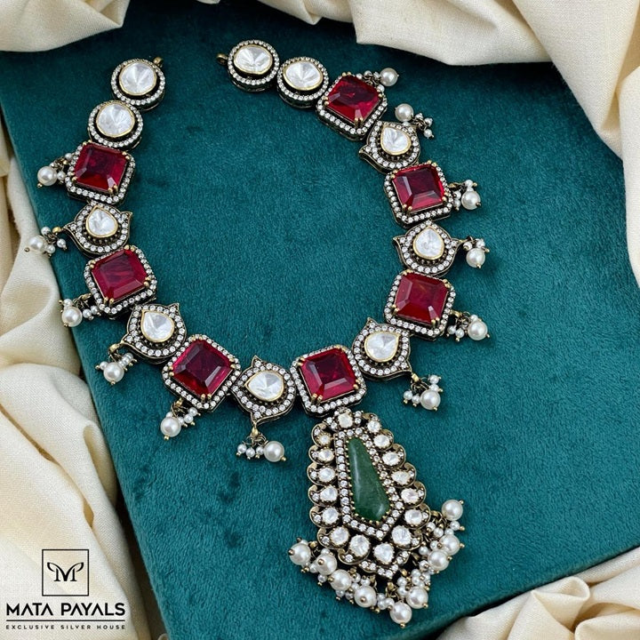 Classic Red Moissanite Necklace