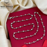 Rhodium Beaded Neckchain