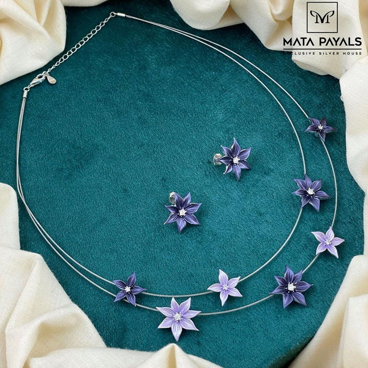 Purple Floral Necklace