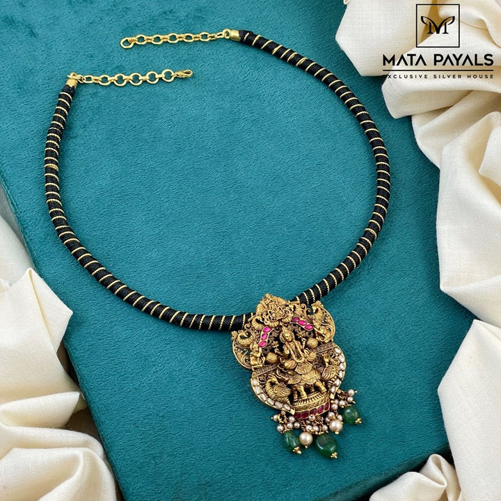 Gold Plated Gaja Lakshmi Necklace