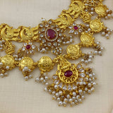 Gold Plated Lakshmi Coin Necklace