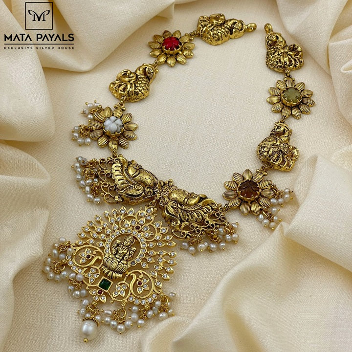 Maha Lakshmi Gold Polish Necklace