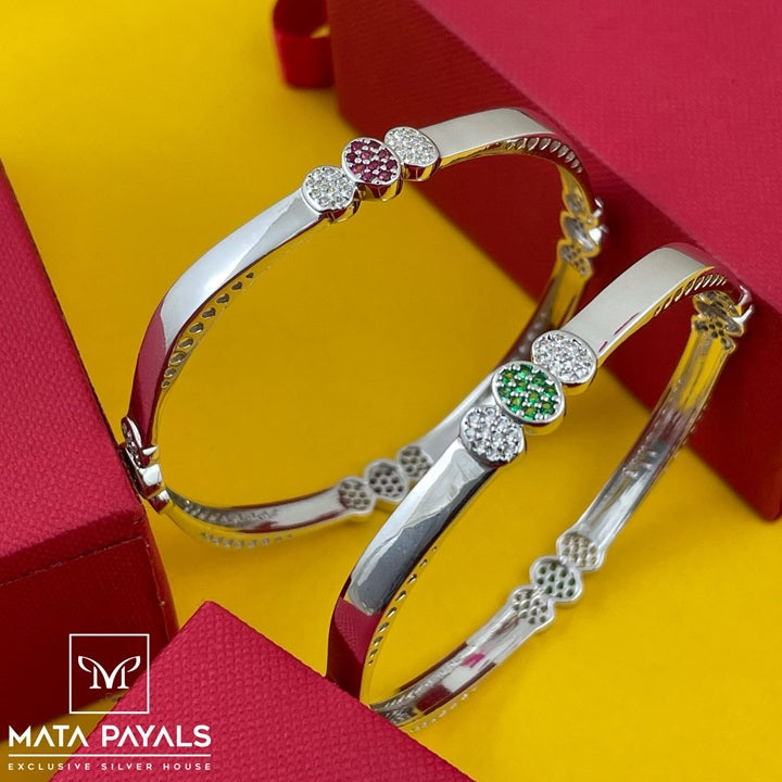 Eccentric Silver Bangle