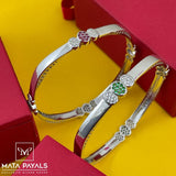 Eccentric Silver Bangle