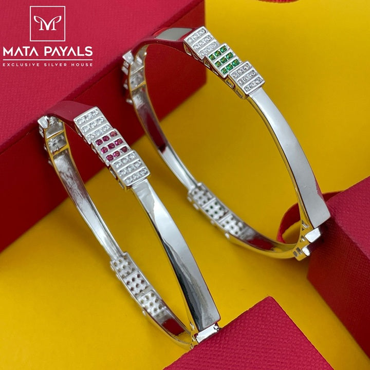 Fancy Rhodium Bangle