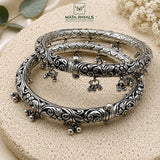 Soundless Ghungroo Oxidised Leg Kada
