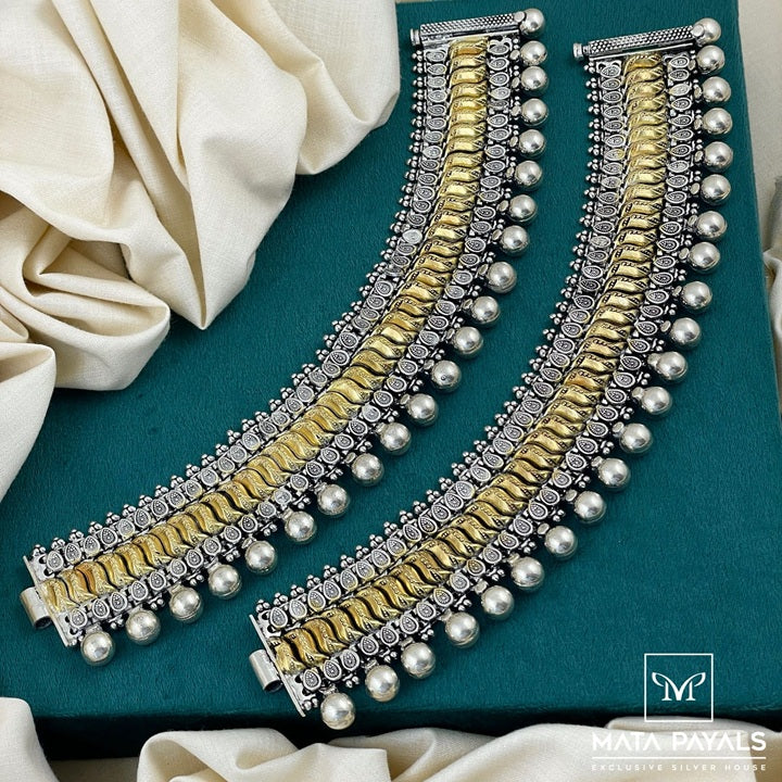 Vintage Dual Tone Anklet