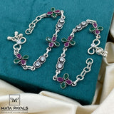 Elegant Cut Stone Anklet