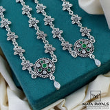 White & Green Floral Anklet