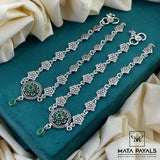 Eccentric Cut Stone Anklet