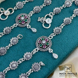 Impressive Cut Stone Anklet